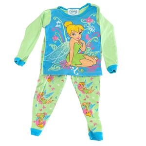 Disney Fairies Vintage Y2K Tinker Bell pajamas set 18-24 months princess cotton